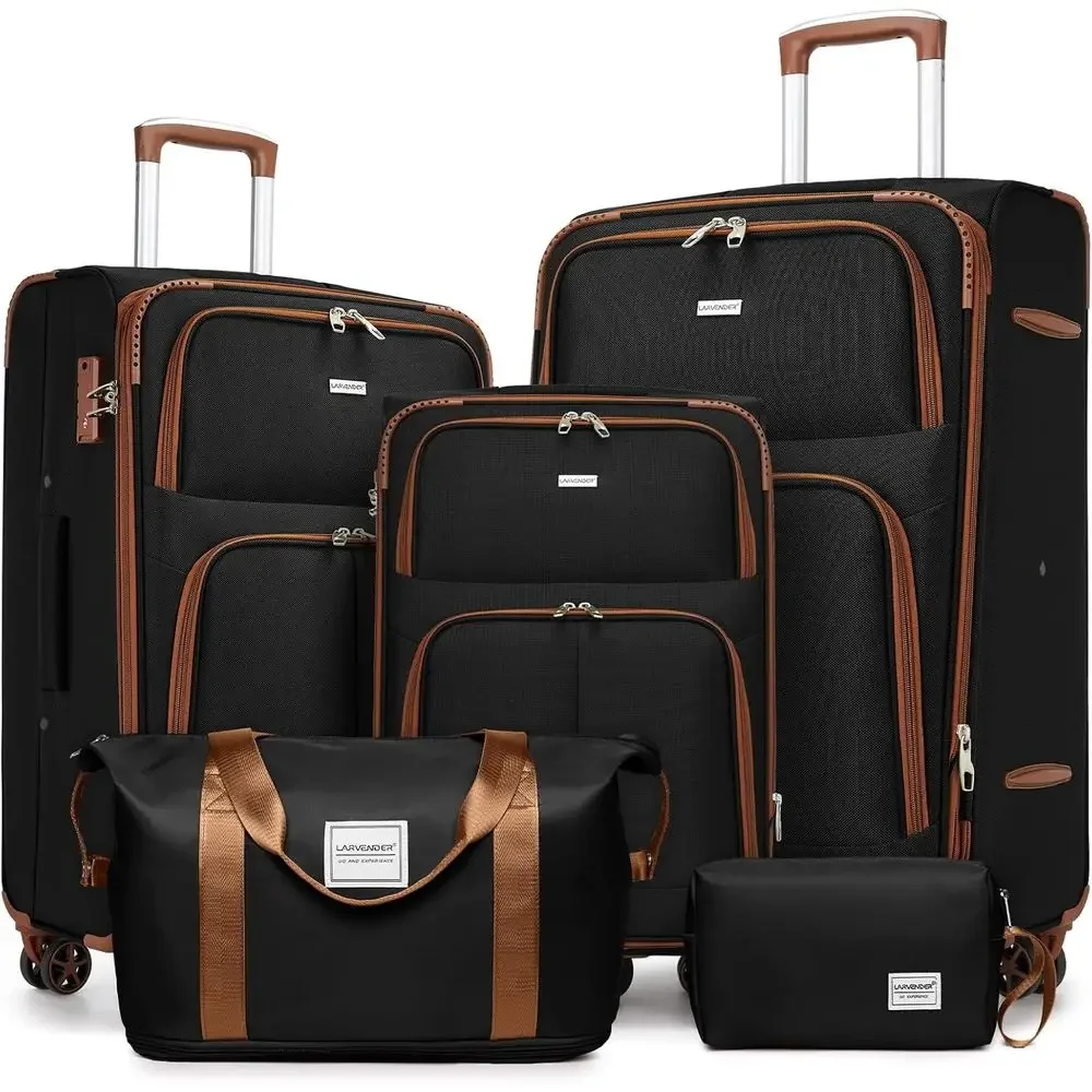 5-Piece Expandable Suitcase Se - Expandable Hard Shell Luggage Set recension och pris
