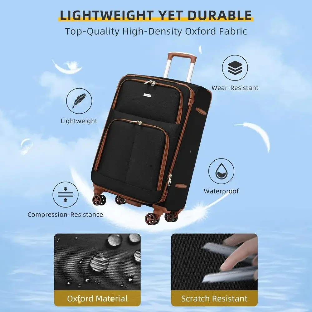 5-Piece Expandable Suitcase Se - Expandable Hard Shell Luggage Set recension och pris
