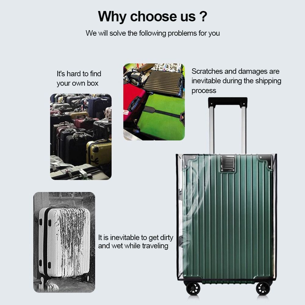 Durable Full Transparent Lugga - Waterproof Suitcase Cover Protector recension och pris