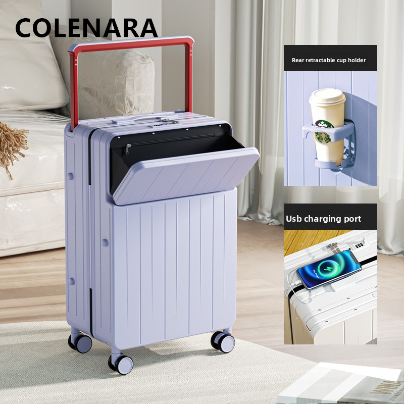 COLENARA Multifunctional Suitc - Front Opening Laptop Luggage 24 Inch recension och pris