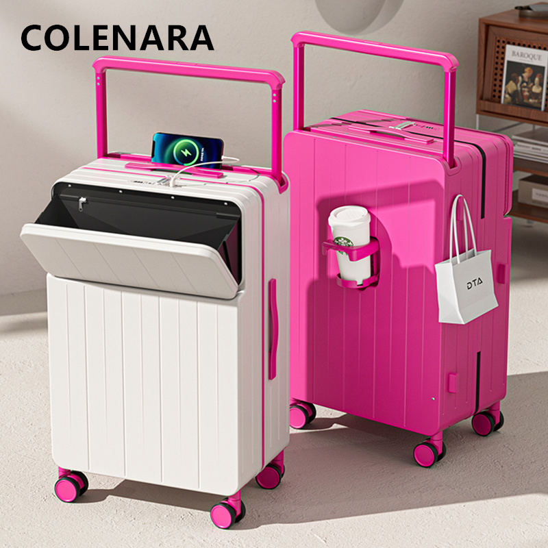 COLENARA Multifunctional Suitc - Front Opening Laptop Luggage 24 Inch recension och pris