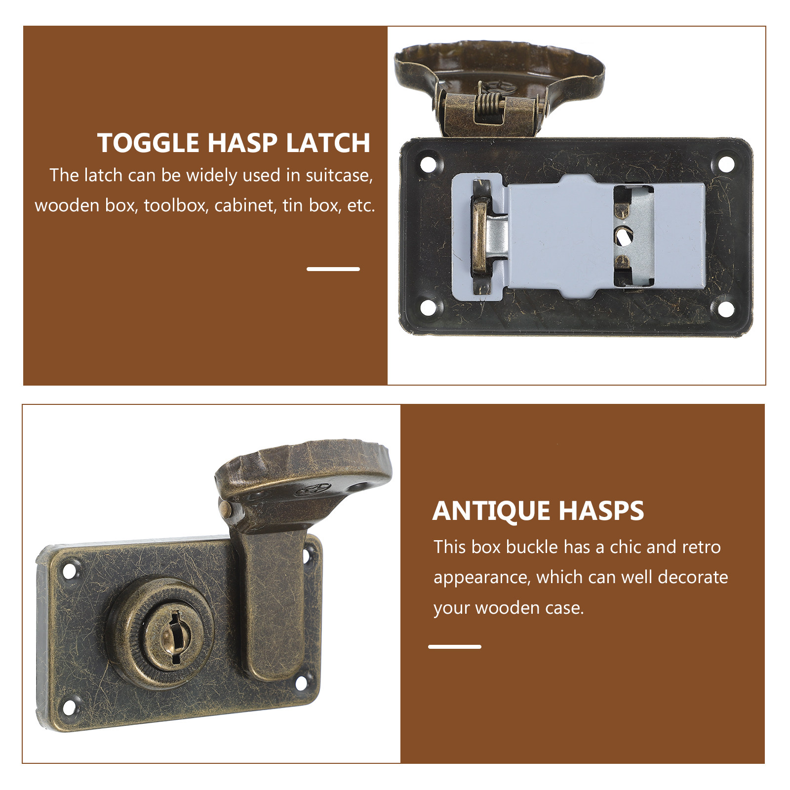 2Pcs Retro Suitcase Lock Hasps - Retro Vintage Trunk Suitcase recension och pris