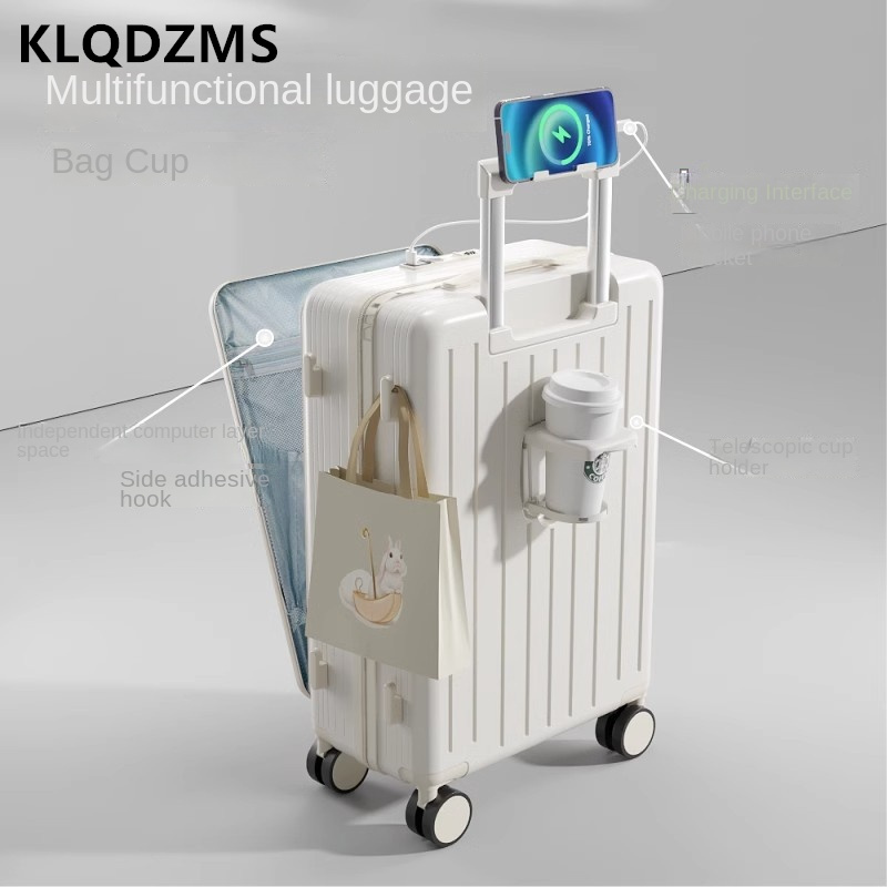 KLQDZMS High Quality Suitcase  - Front Opening Laptop Luggage 24 Inch recension och pris