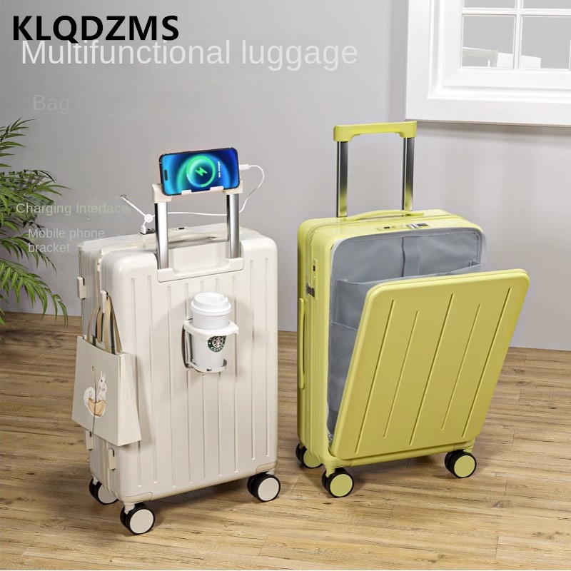 KLQDZMS High Quality Suitcase  - Front Opening Laptop Luggage 24 Inch recension och pris