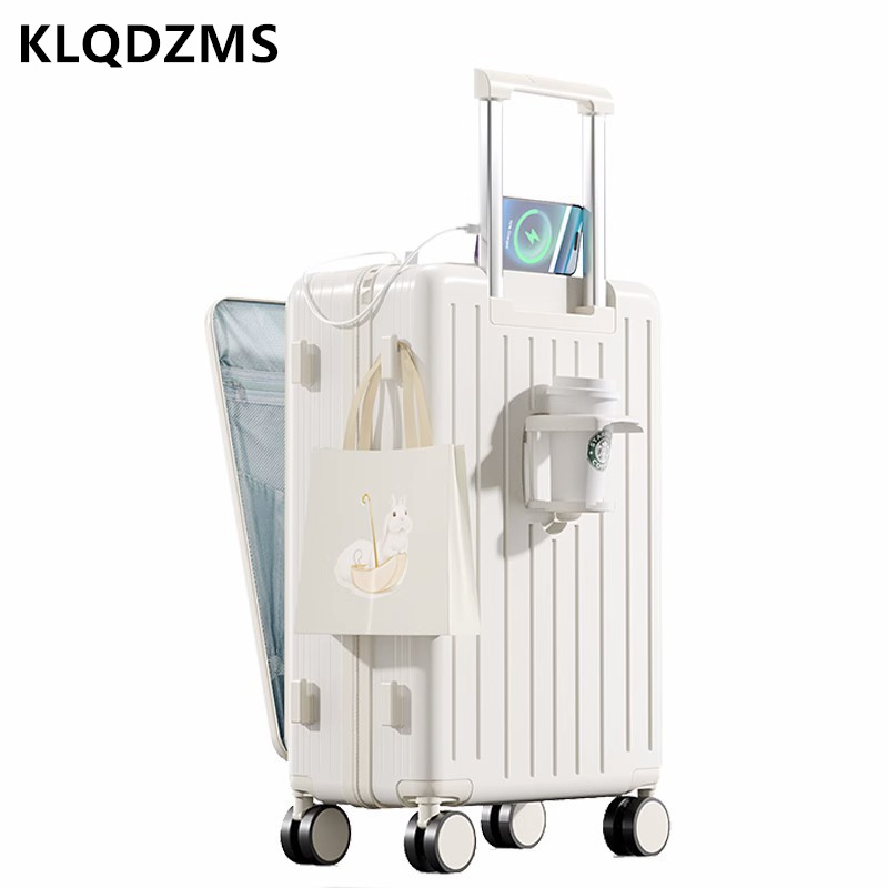 KLQDZMS High Quality Suitcase  - Front Opening Laptop Luggage 24 Inch recension och pris