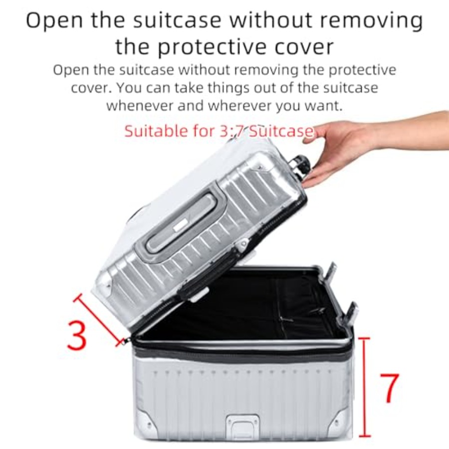 Veki Clear Suitcase Cover PVC  - Luggage Protective Cover Transparent recension och pris