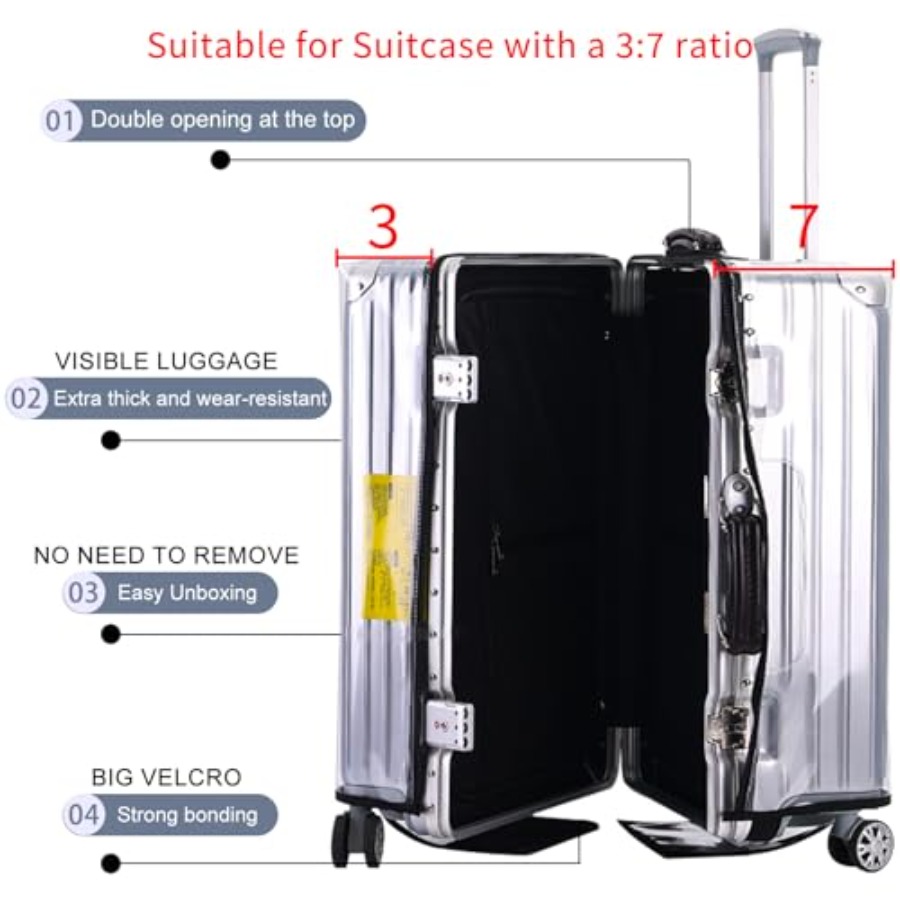 Veki Clear Suitcase Cover PVC  - Luggage Protective Cover Transparent recension och pris