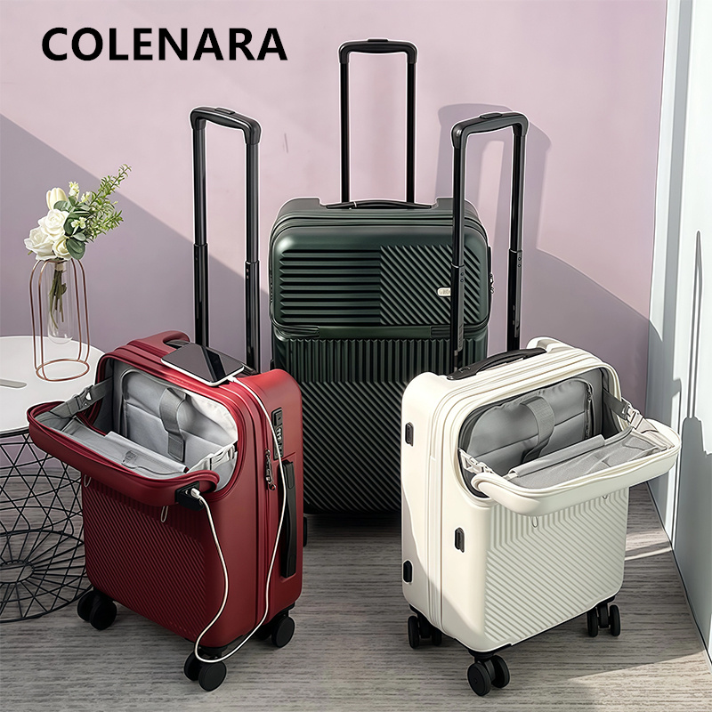 COLENARA Charging Luggage Fron - Front Opening Laptop Luggage 24 Inch recension och pris