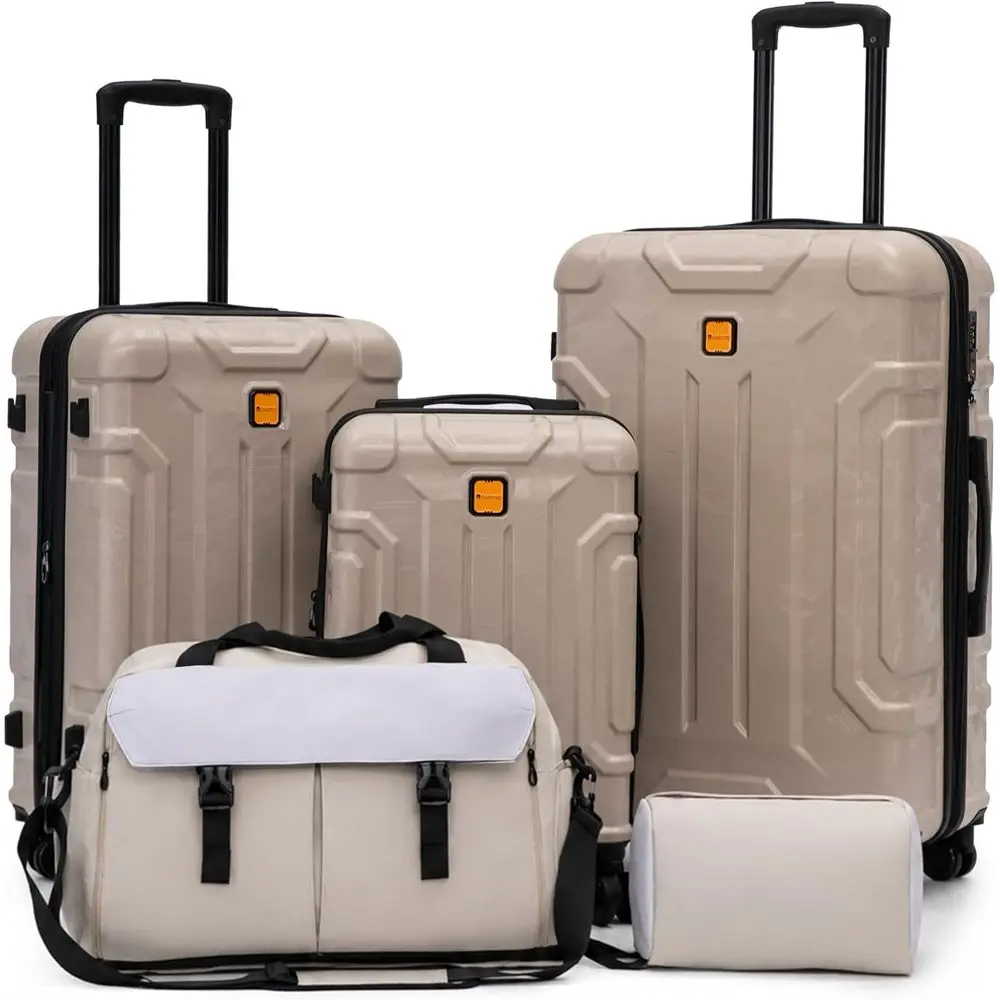 5 Piece Hardshell Luggage Set, - Expandable Hard Shell Luggage Set recension och pris
