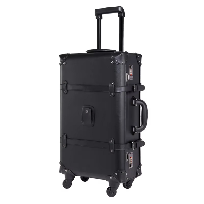 New Retro Rolling Luggage Spin - Retro Vintage Trunk Suitcase recension och pris