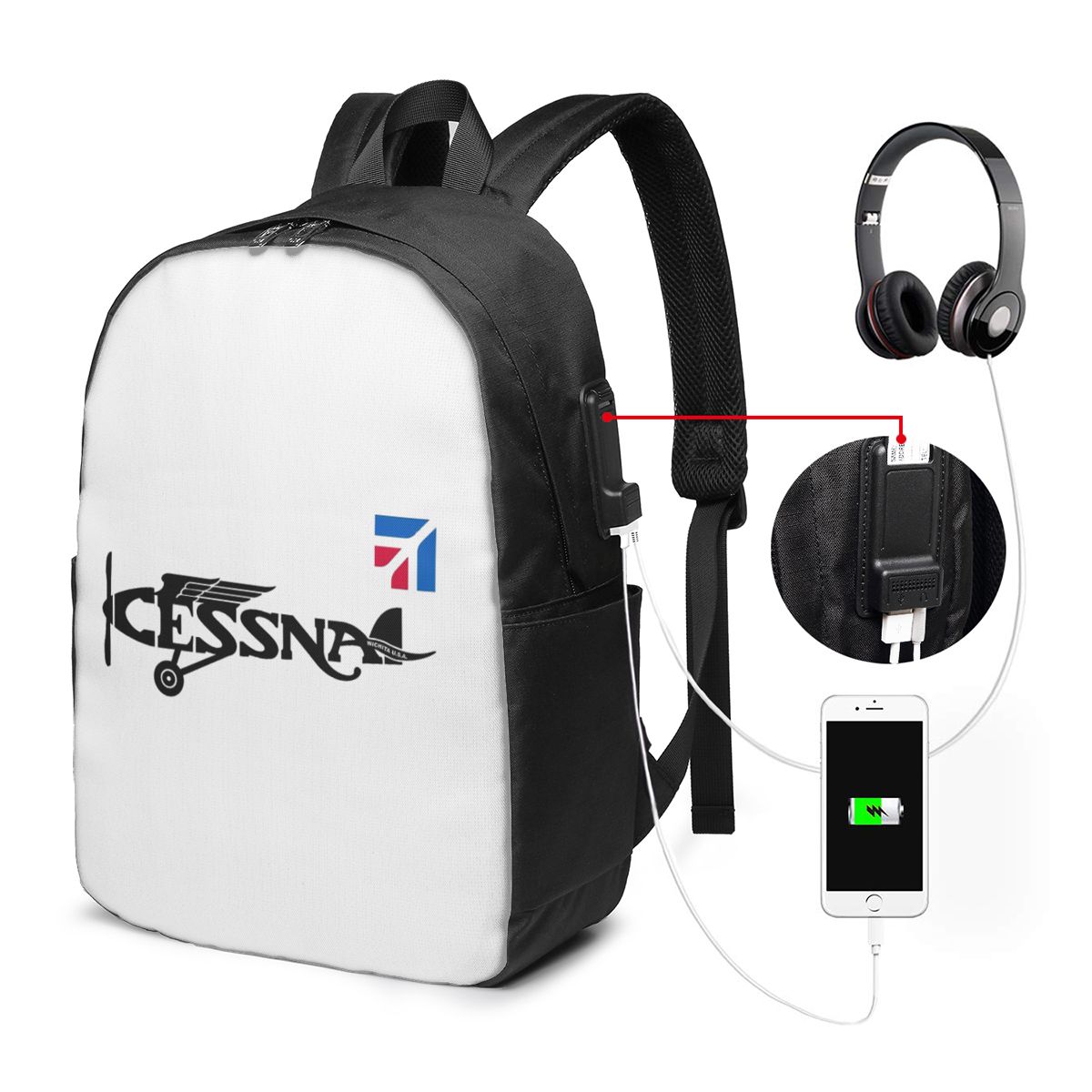 Cessna Logo Backpack Travel No - Travel Bags recension och pris