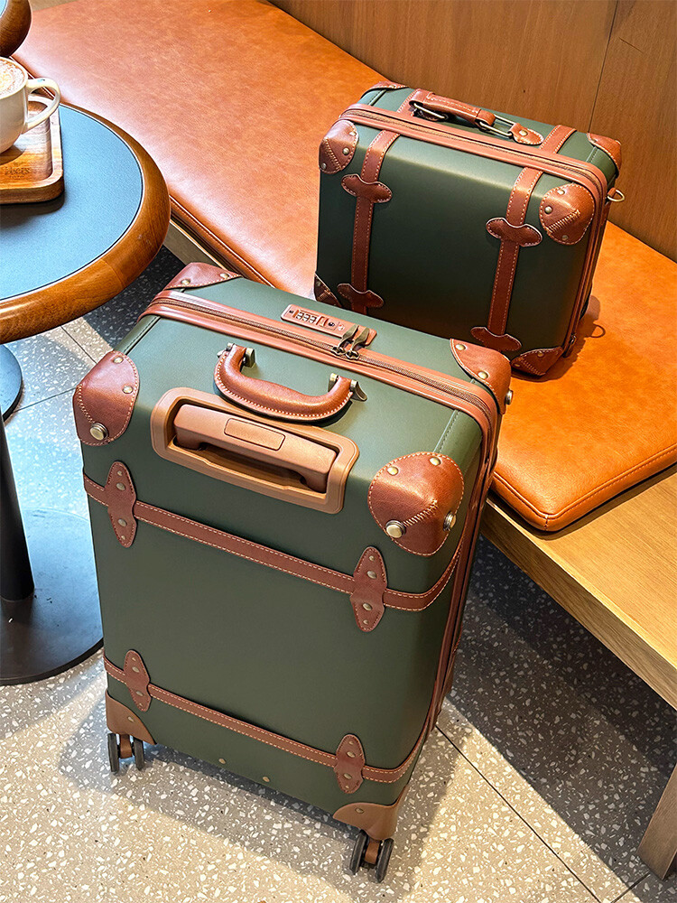 Vintage PU Leather Suitcase fo - Retro Vintage Trunk Suitcase recension och pris
