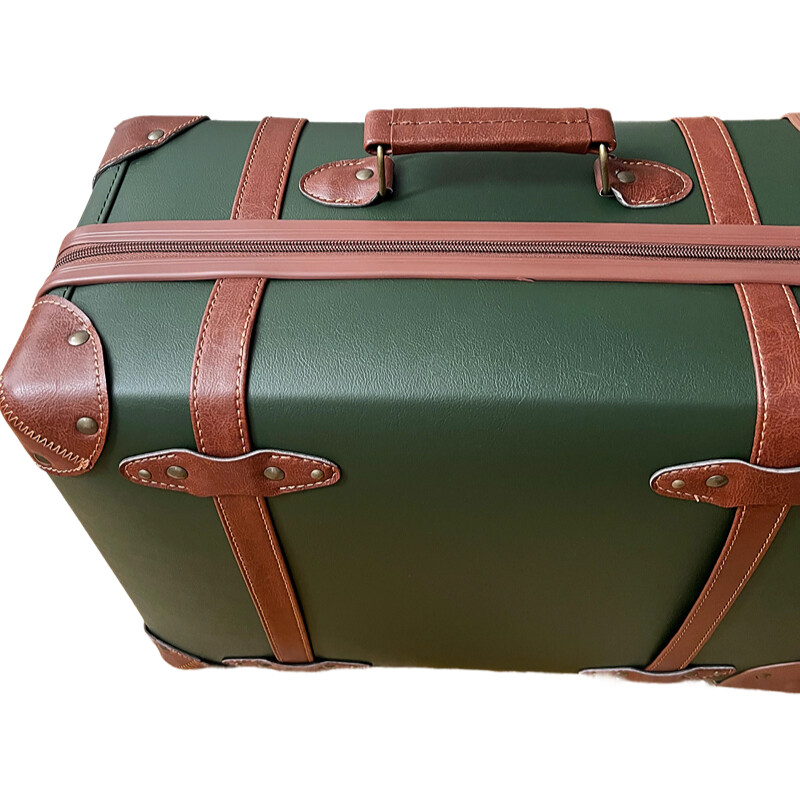Vintage PU Leather Suitcase fo - Retro Vintage Trunk Suitcase recension och pris