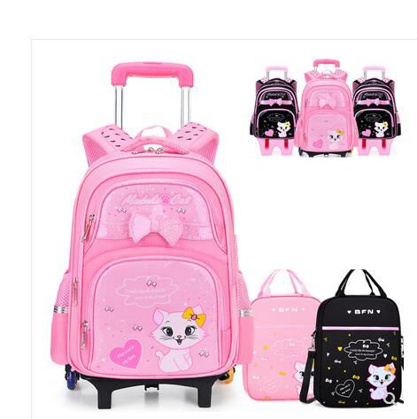 Student School Rolling Backpac - Foldable Rolling Luggage Bag recension och pris