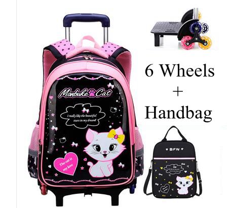 Student School Rolling Backpac - Foldable Rolling Luggage Bag recension och pris