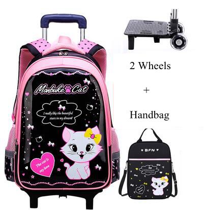 Student School Rolling Backpac - Foldable Rolling Luggage Bag recension och pris