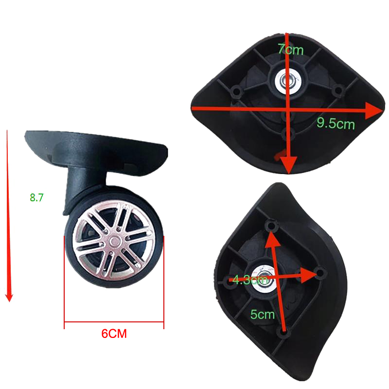 4pcs Silent Universal Wheels R - Silent Replacement Luggage Wheels recension och pris
