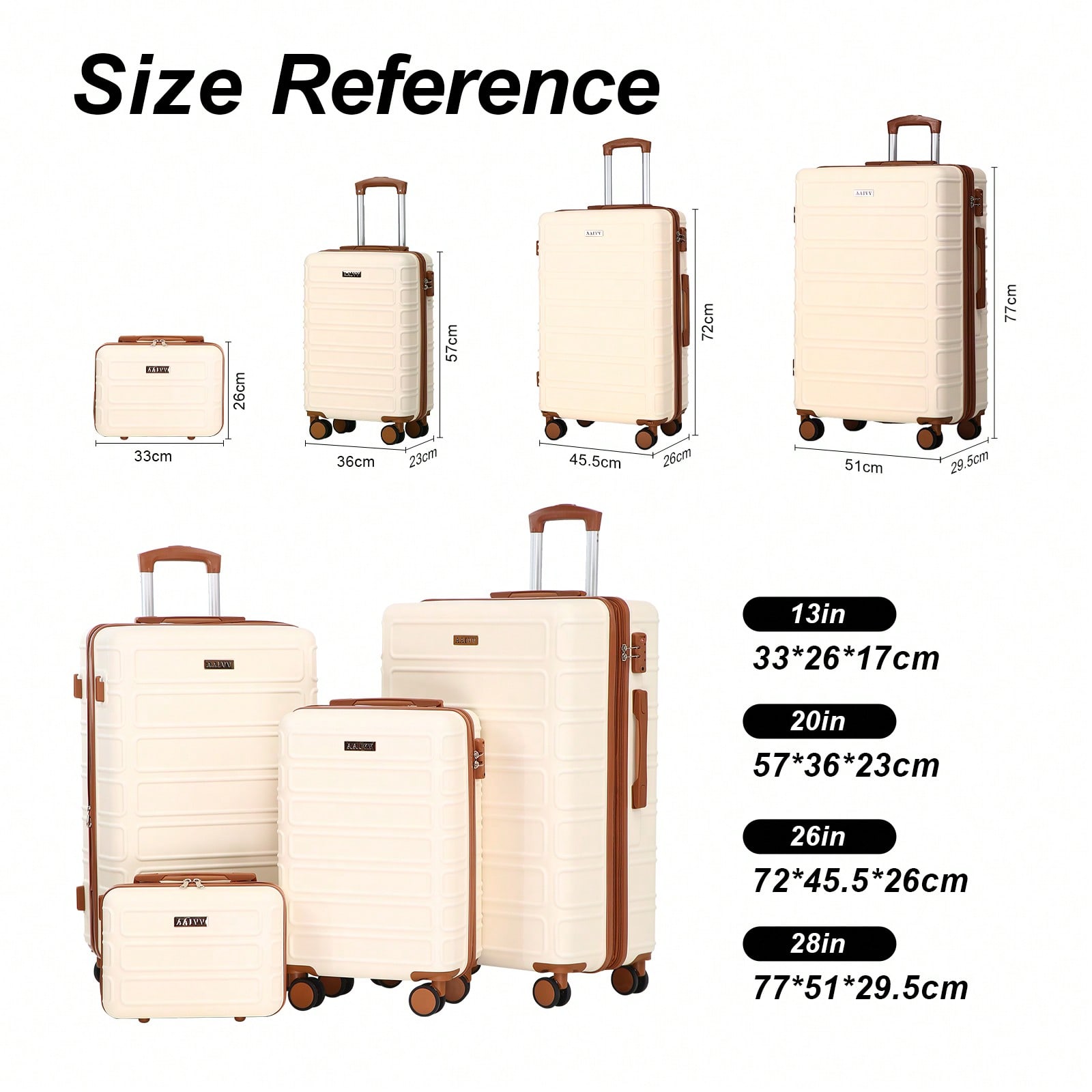 4-In-1 Expandable ABS Luggage  - Expandable Hard Shell Luggage Set recension och pris