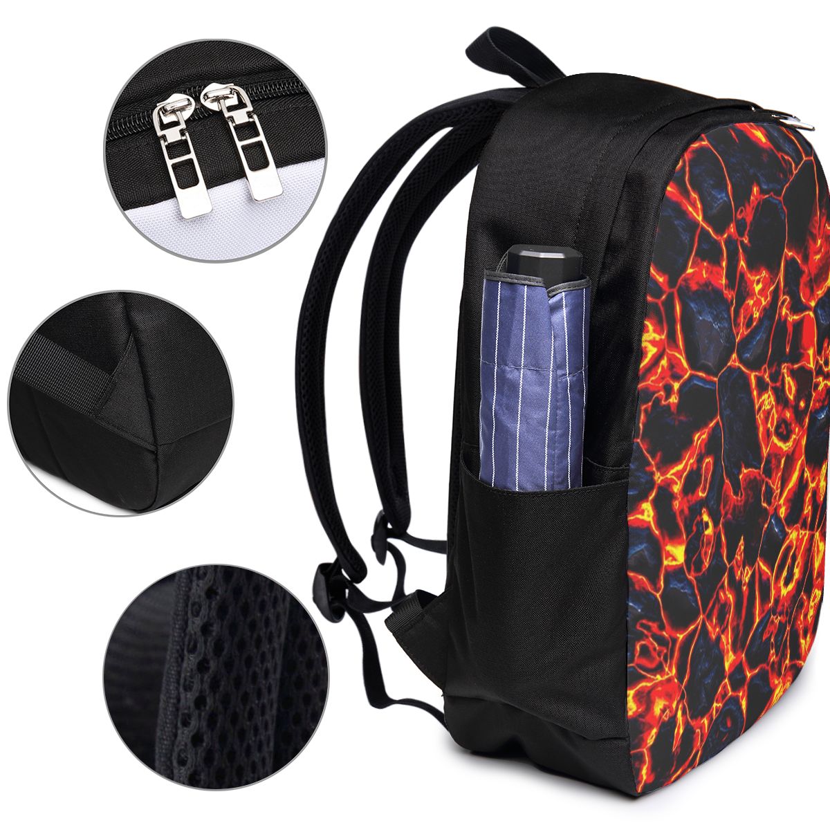 Magma Volcano Lava Fire Backpa - Travel Bags recension och pris