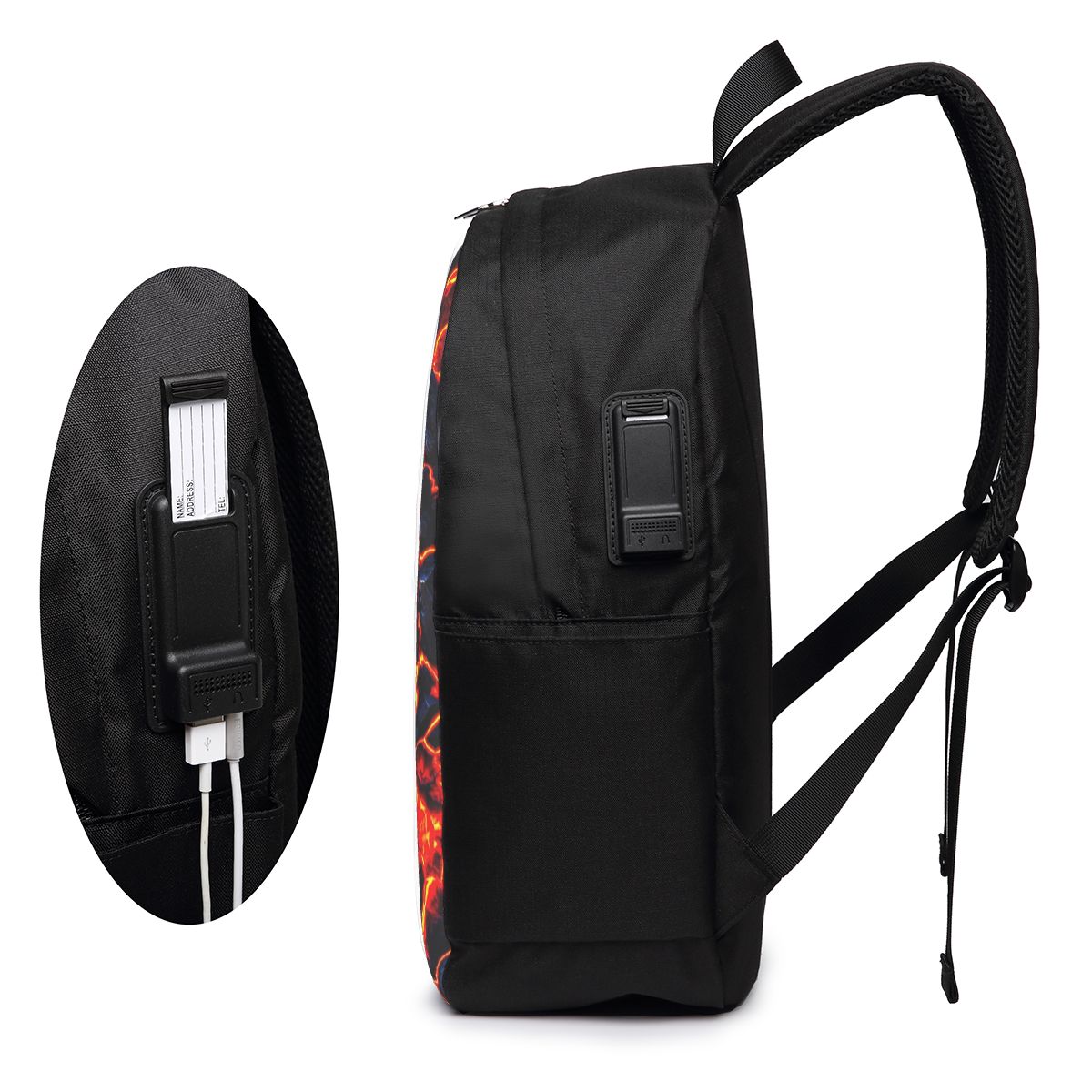 Magma Volcano Lava Fire Backpa - Travel Bags recension och pris