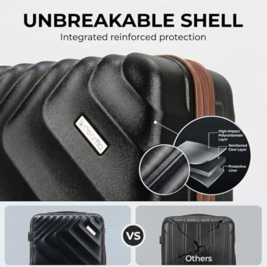 6-Piece Hard Shell Expandable  - Expandable Hard Shell Luggage Set recension och pris