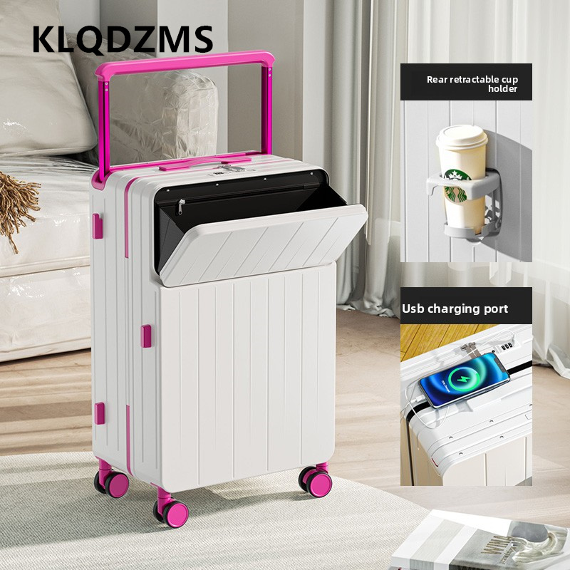 KLQDZMS Multifunctional Suitca - Front Opening Laptop Luggage 24 Inch recension och pris