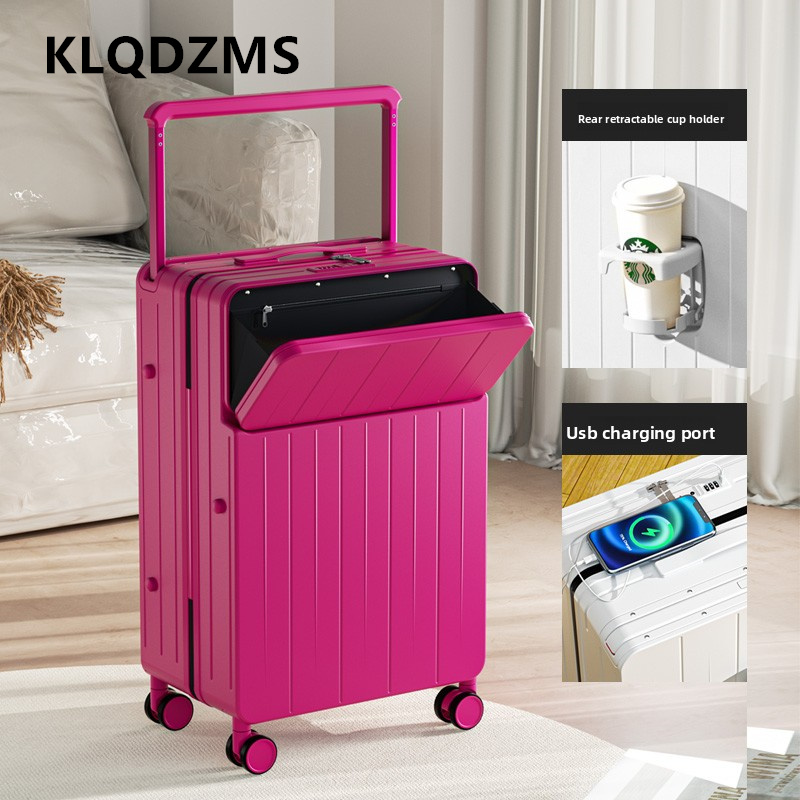 KLQDZMS Multifunctional Suitca - Front Opening Laptop Luggage 24 Inch recension och pris