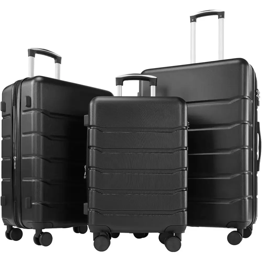 3-Piece Hard Shell Spinner Lug - Expandable Hard Shell Luggage Set recension och pris
