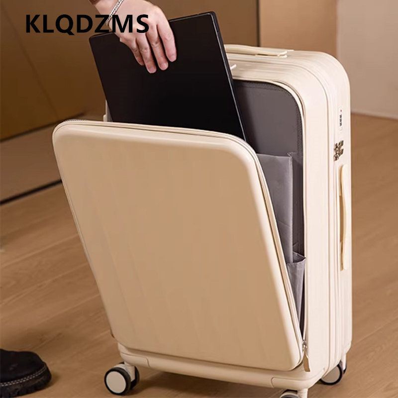 KLQDZMS Multifunctional Suitca - Front Opening Laptop Luggage 24 Inch recension och pris