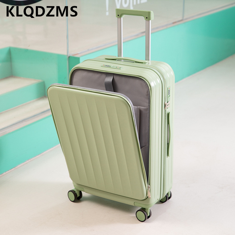 KLQDZMS Multifunctional Suitca - Front Opening Laptop Luggage 24 Inch recension och pris