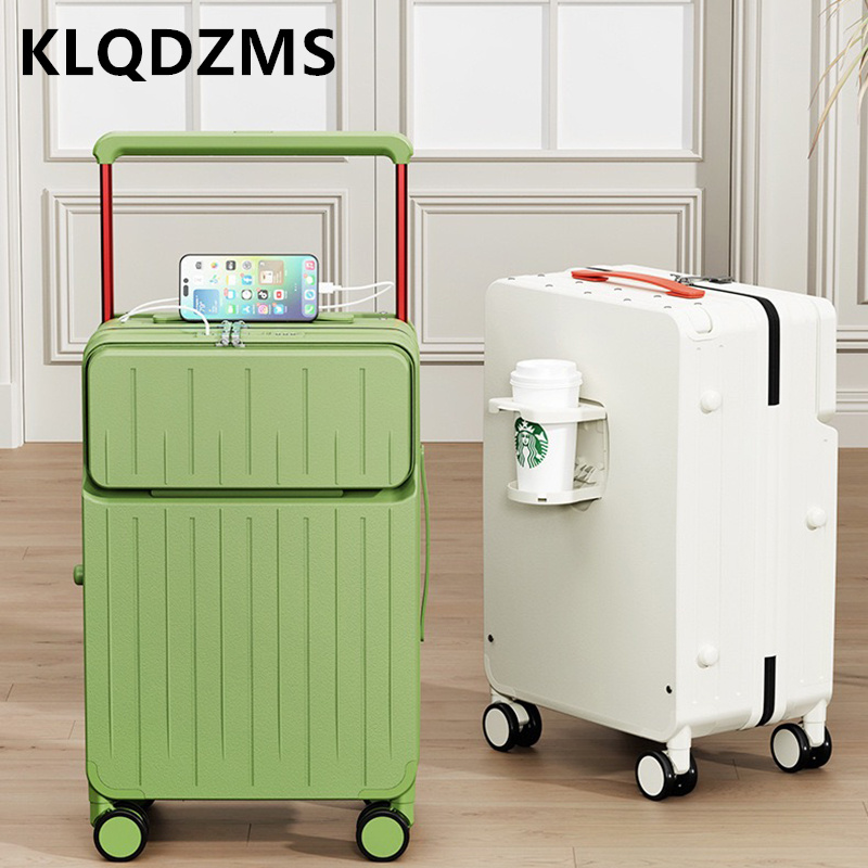 KLQDZMS 24 Inch Luggage Compar - Front Opening Laptop Luggage 24 Inch recension och pris