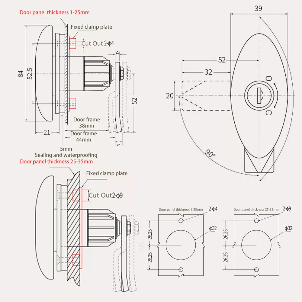 Caravan T-Handle Lock With 2 K - Luggage recension och pris
