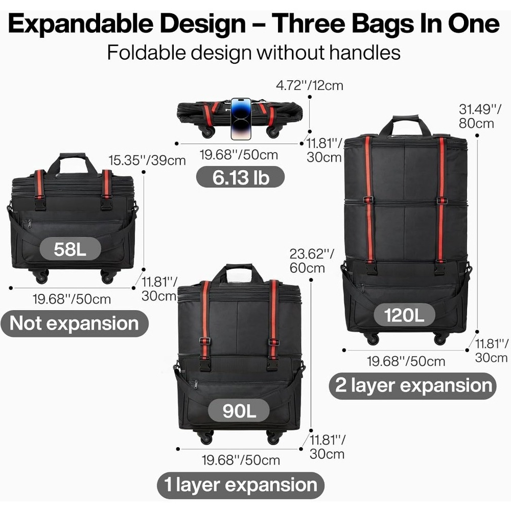 Expandable Foldable Rolling Lu - Foldable Rolling Luggage Bag recension och pris