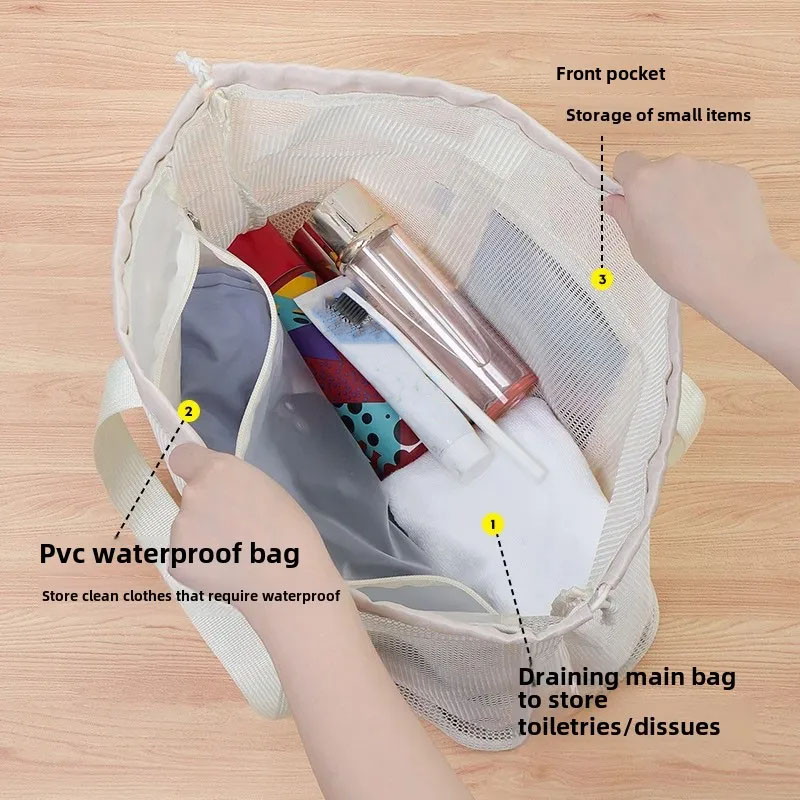 Large Capacity Beach Bag Drain - Cosmetic Bags recension och pris