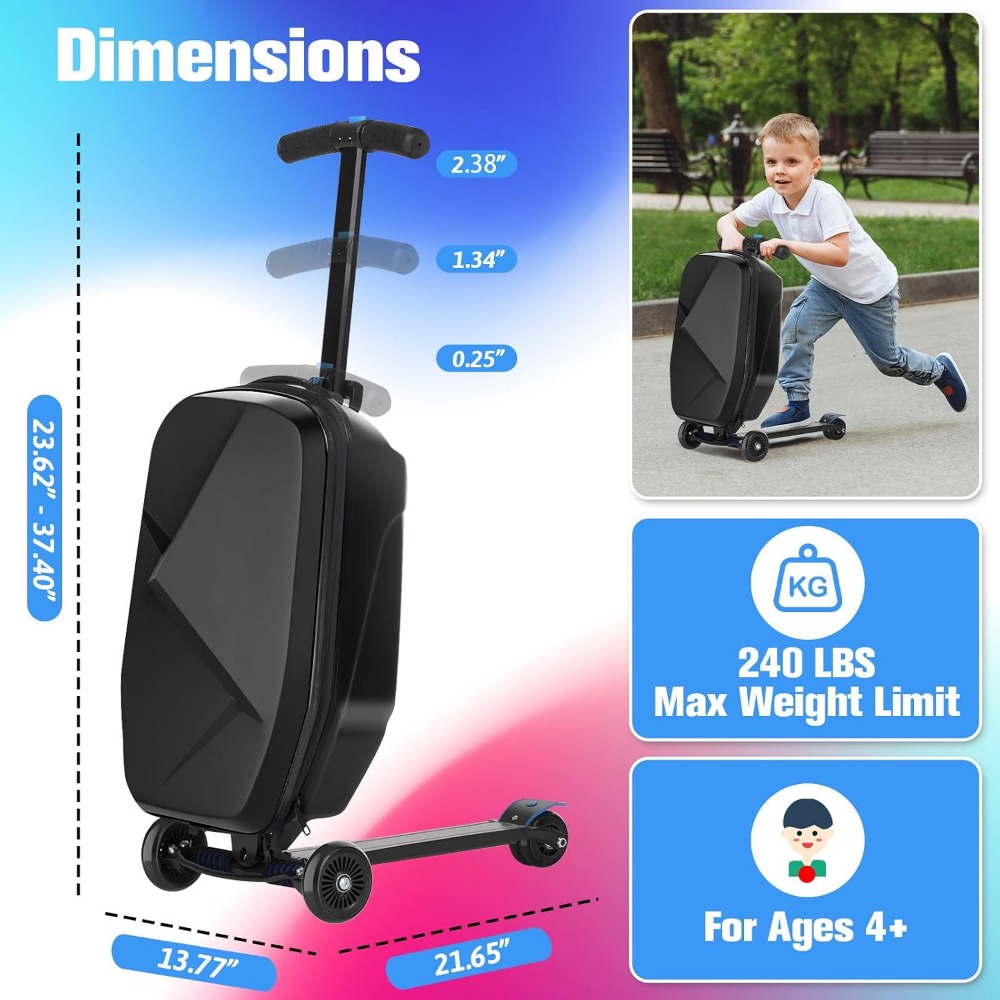 Scooter Luggage for Kids: Ligh - Kids Ride On Suitcase Scooter recension och pris