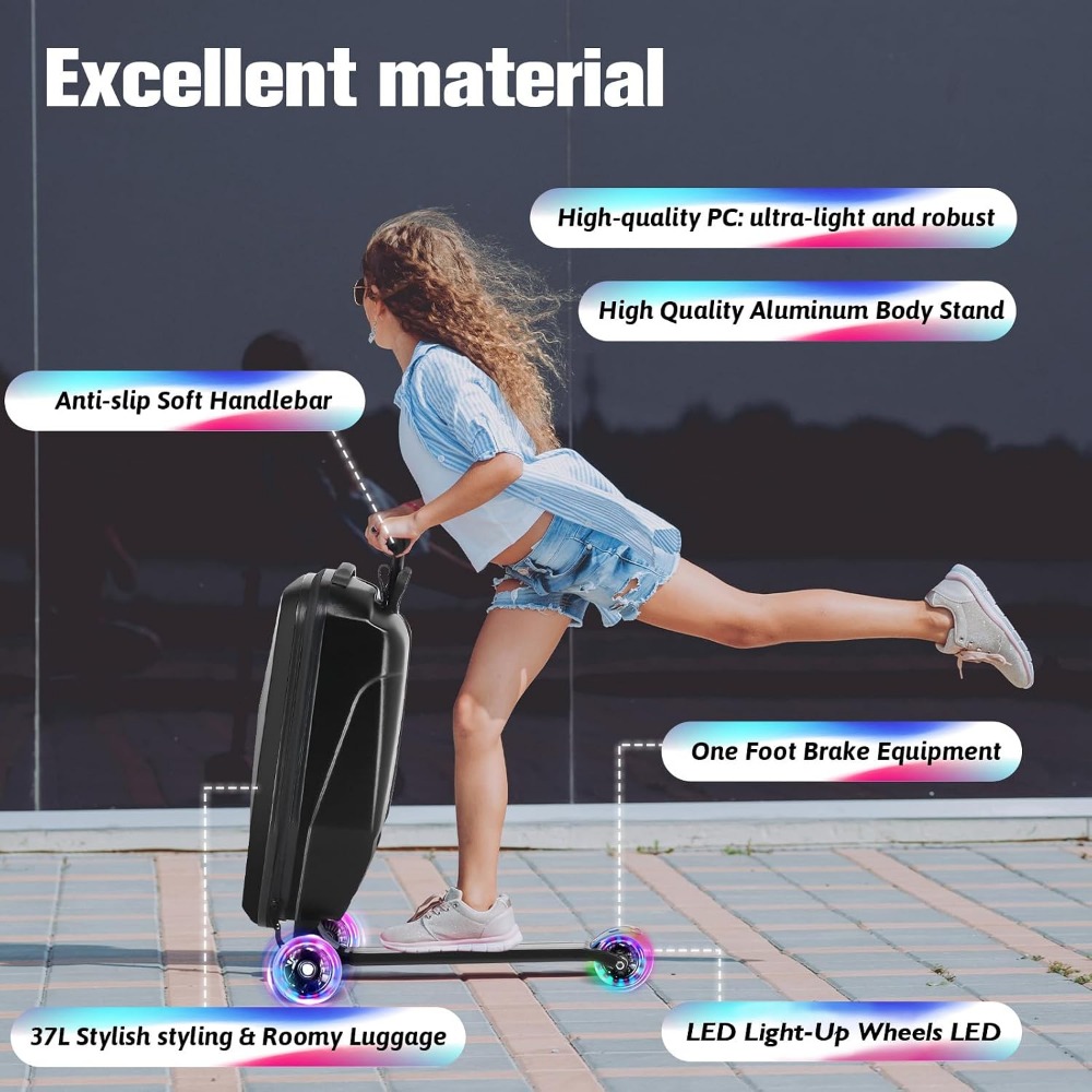 Scooter Luggage for Kids: Ligh - Kids Ride On Suitcase Scooter recension och pris