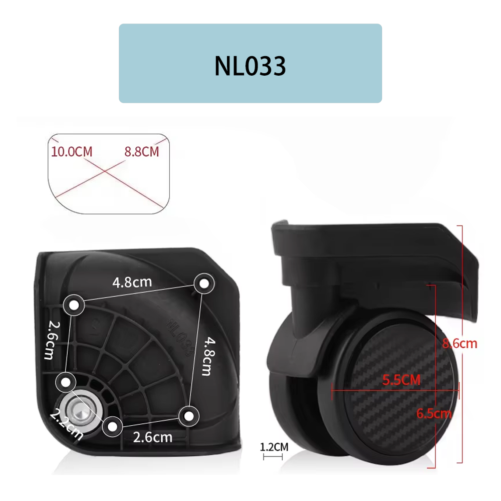 Replacement For Baixiang NL033 - Silent Replacement Luggage Wheels recension och pris