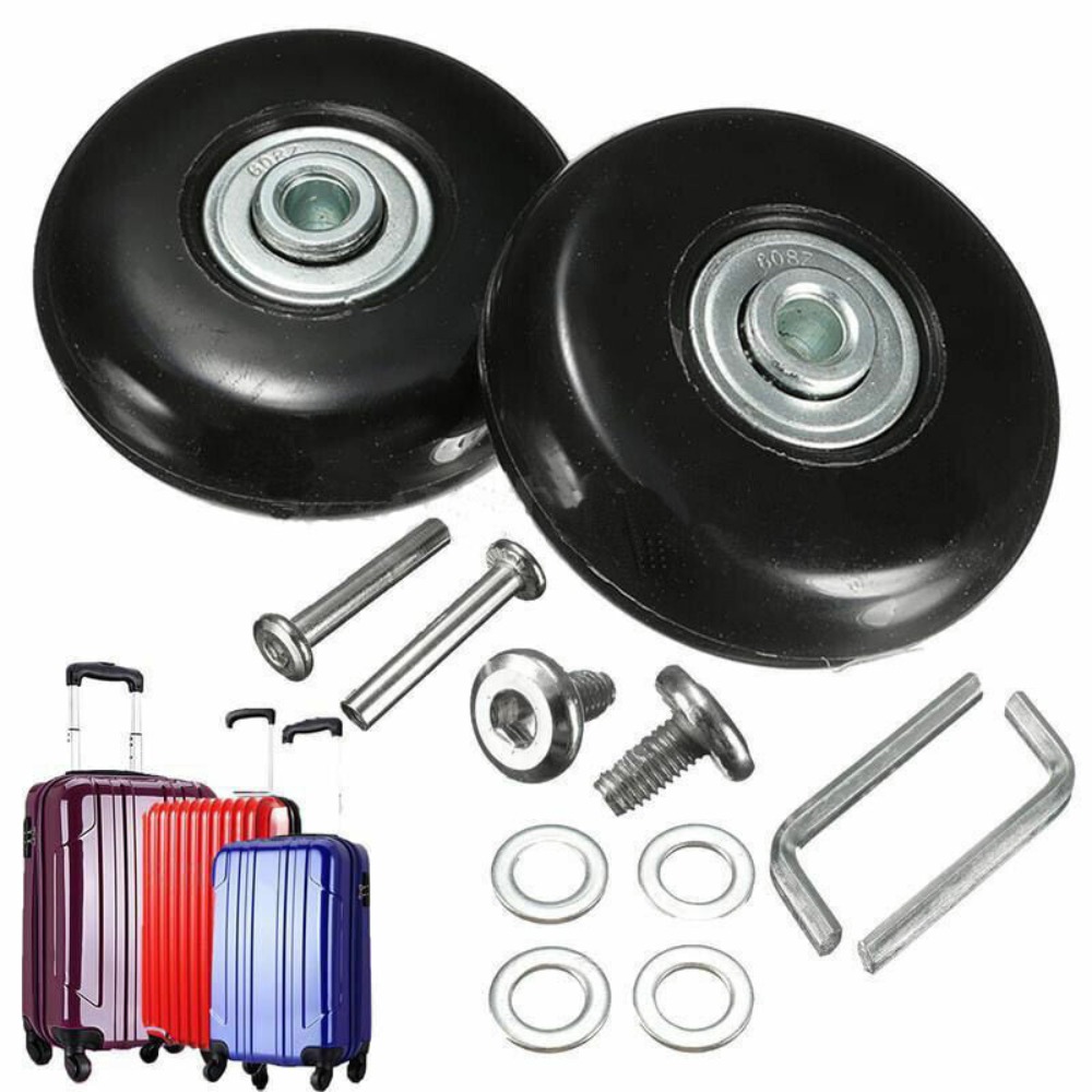 2Pcs Replace Wheels With Screw - Silent Replacement Luggage Wheels recension och pris