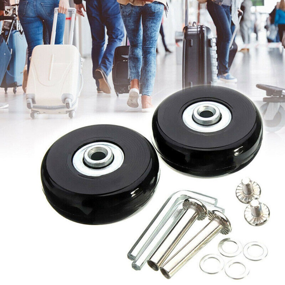 2Pcs Replace Wheels With Screw - Silent Replacement Luggage Wheels recension och pris
