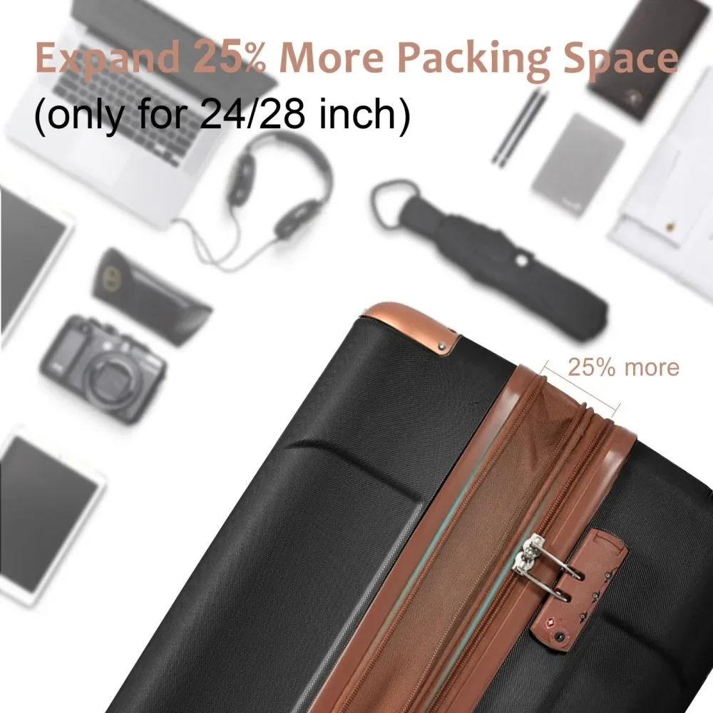 Luggage Sets 3 Piece, Expandab - Expandable Hard Shell Luggage Set recension och pris