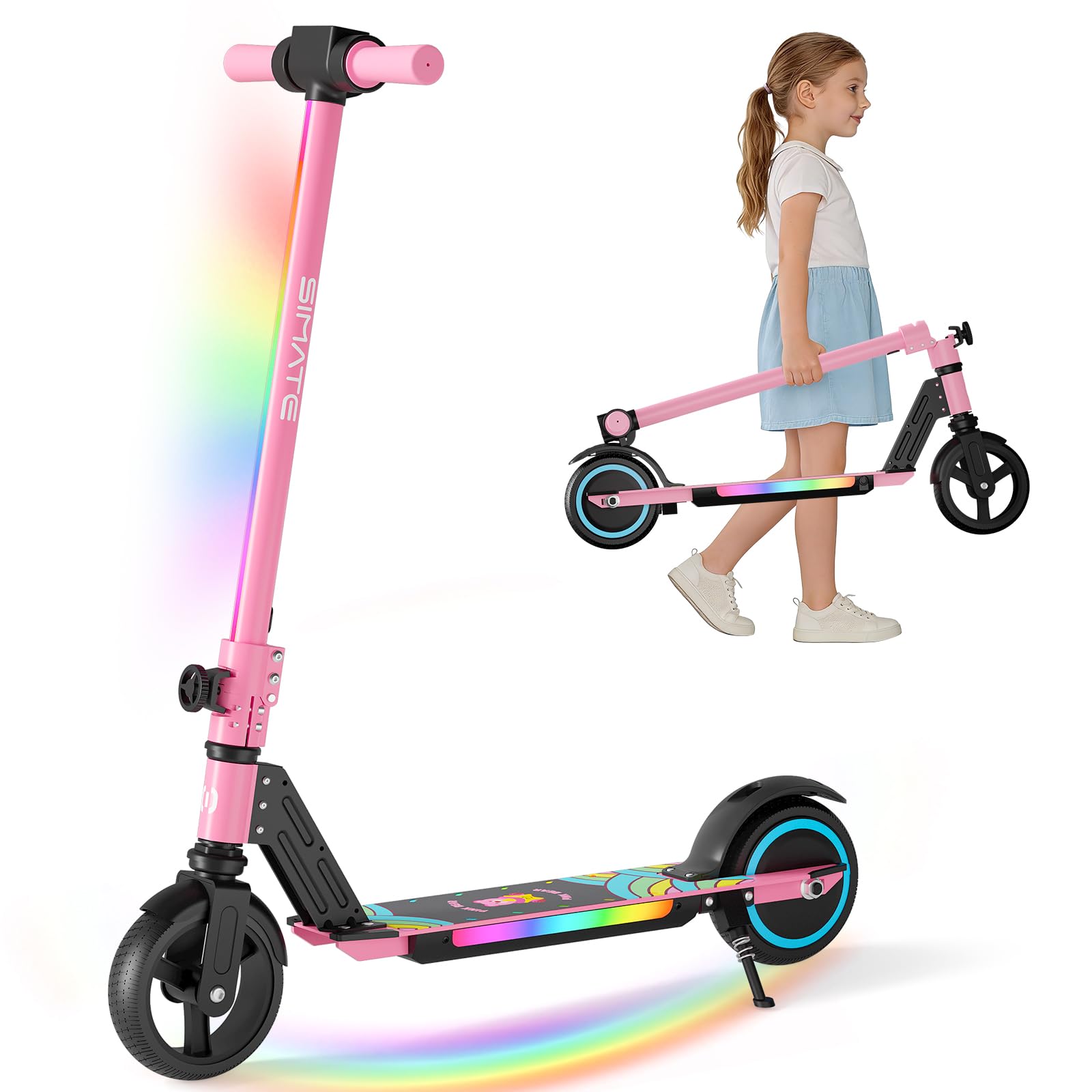 SIMATE Electric Scooter for Ki - Kids Ride On Suitcase Scooter recension och pris