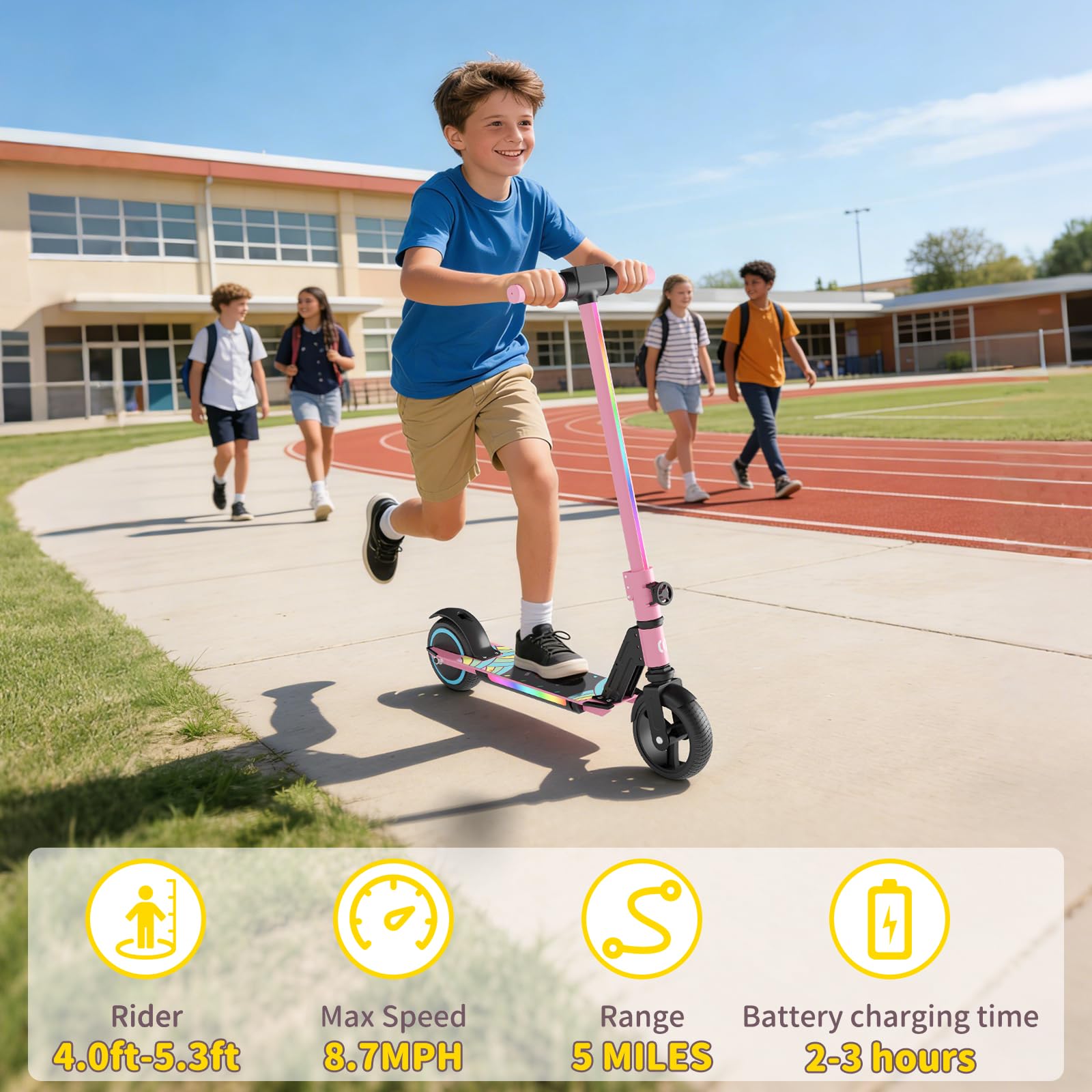 SIMATE Electric Scooter for Ki - Kids Ride On Suitcase Scooter recension och pris