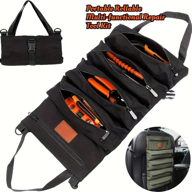 1pc Multi-Purpose Canvas Roll  - Foldable Rolling Luggage Bag recension och pris