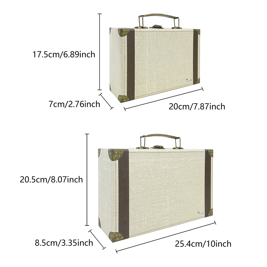 2pcs Vintage Suitcase Style St - Retro Vintage Trunk Suitcase recension och pris