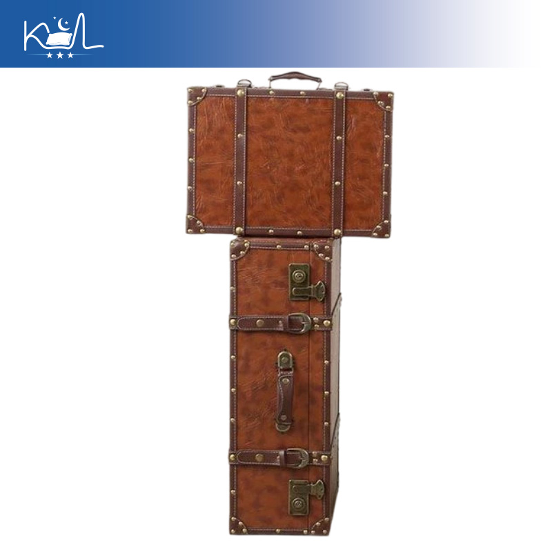 Vintage Brown Decorative Suitc - Retro Vintage Trunk Suitcase recension och pris