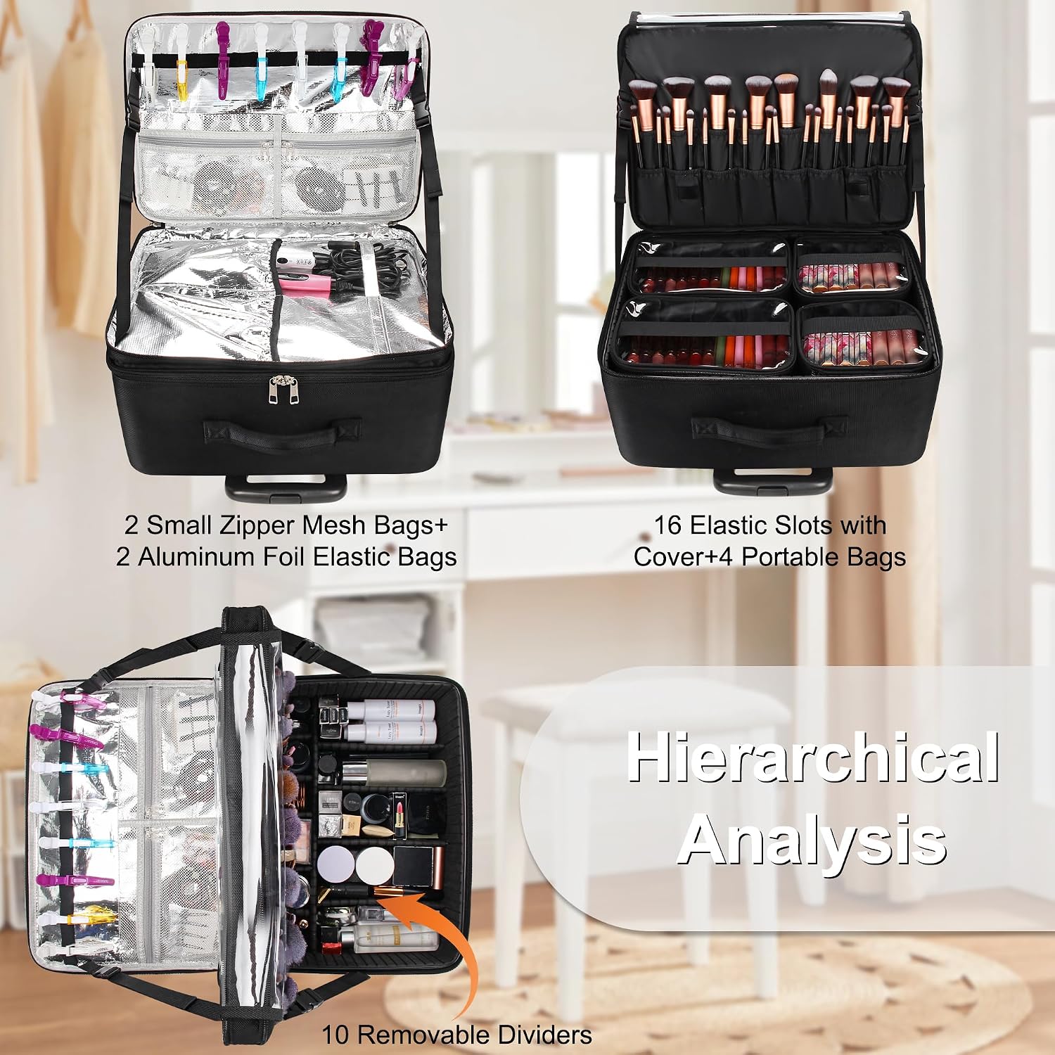 Extra Large Rolling Makeup Tra - Travel Bags recension och pris