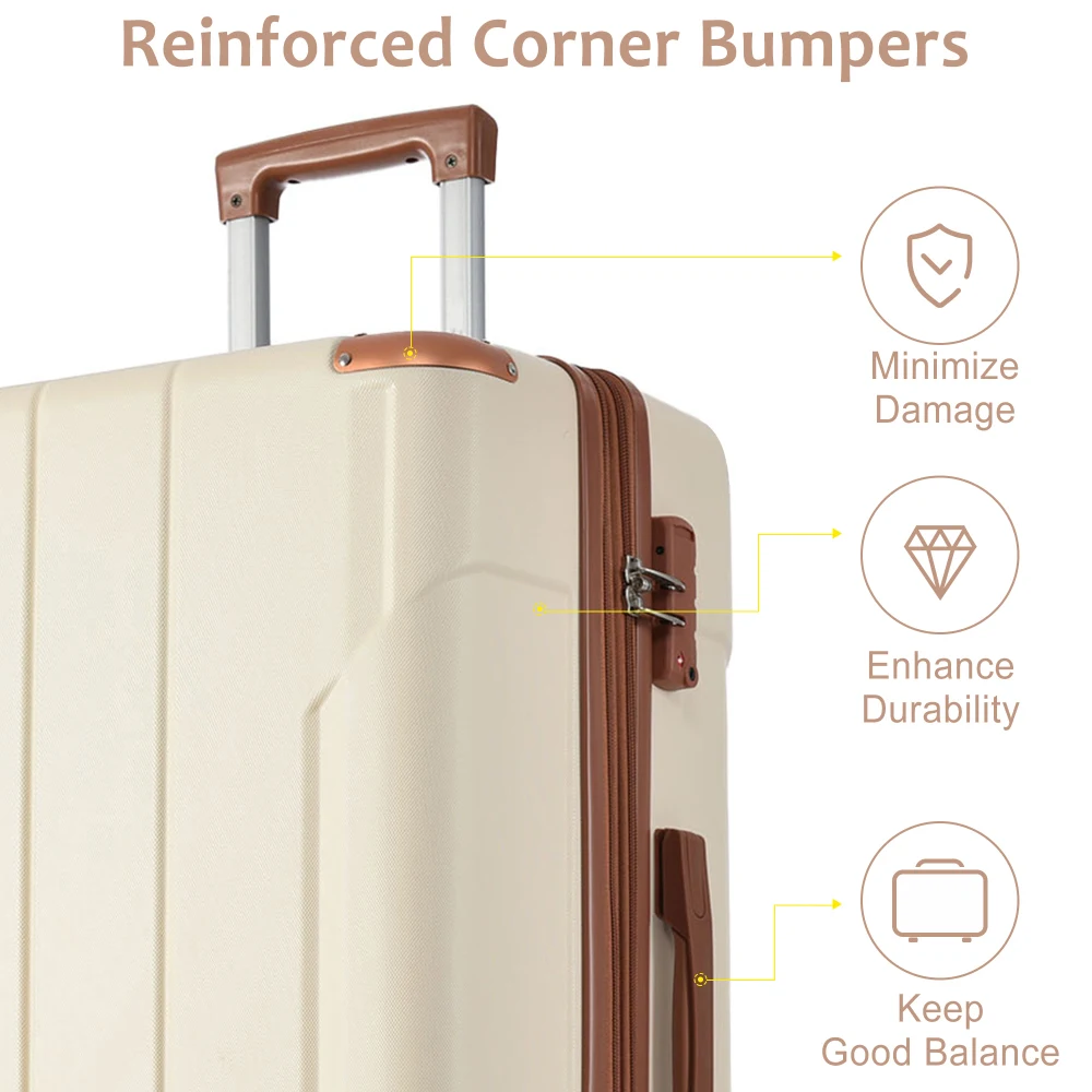 Hardshell ABS Luggage Sets 2 P - Expandable Hard Shell Luggage Set recension och pris