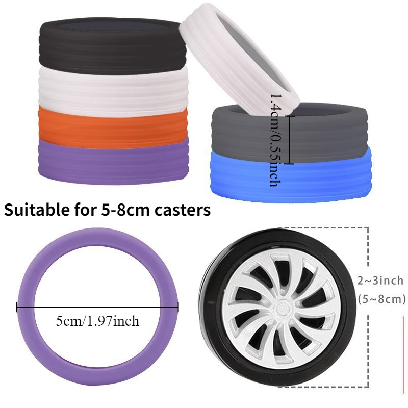 8Pcs Silent Luggage Wheel Rubb - Silent Replacement Luggage Wheels recension och pris