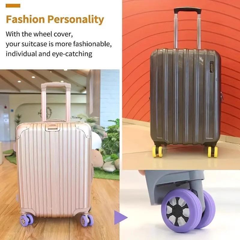 8Pcs Silent Luggage Wheel Rubb - Silent Replacement Luggage Wheels recension och pris