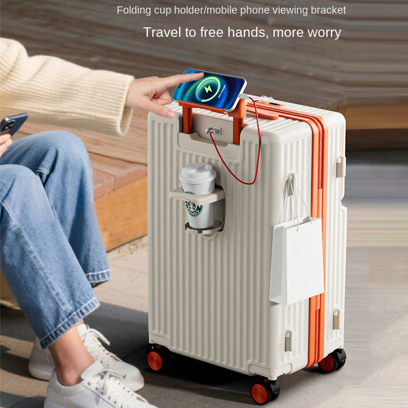 Stylish 20 24 inch Travel Suit - Front Opening Laptop Luggage 24 Inch recension och pris